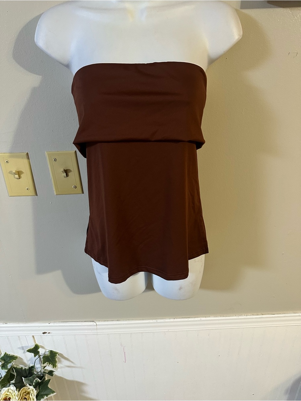 Strapless Brown Tube Top
